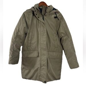 Everlane Renew Women's Mid Length Puffer Coat Size Large Green